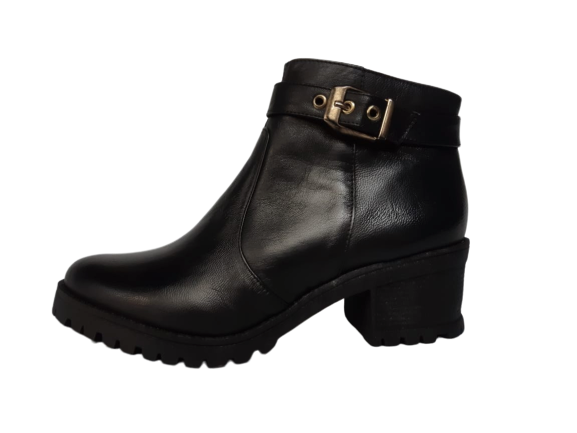 BOTA COURO PRETA