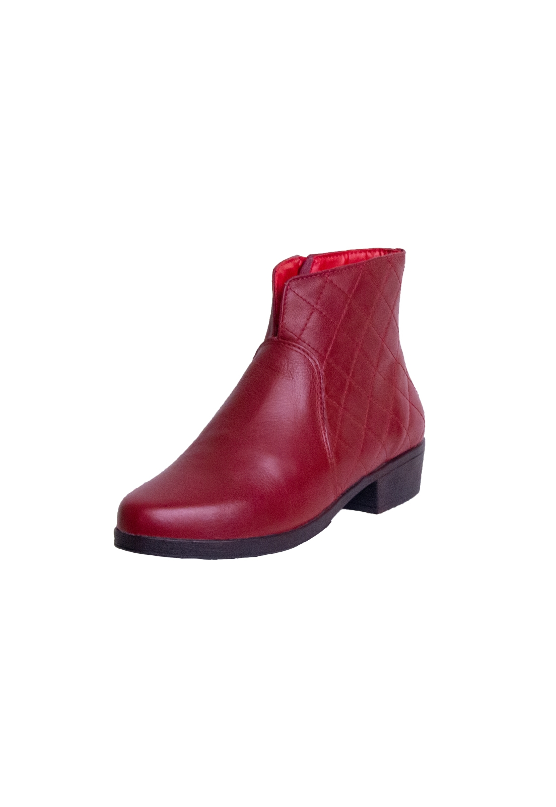 BOTA COURO VERMELHO